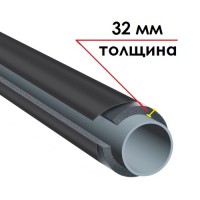 Трубка K-FLEX 32x057-1 ST IC CLAD BK